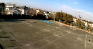 校庭を一望!アクションカメラの画像